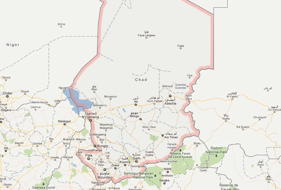 map of chad